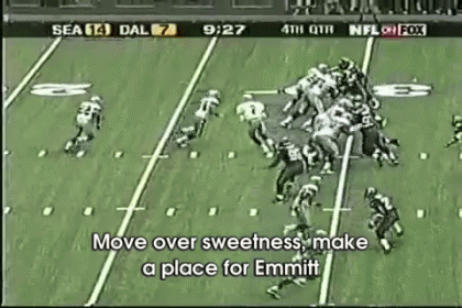 Emmitt Smith Breaks The All-time Rushing Record. GIF - Dallas Cowboys Emmitt Smith Sports GIFs