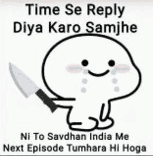 a cartoon character is crying and holding a knife in his hand .