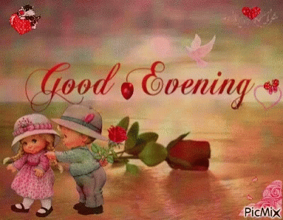Good Evening Roses GIF - Good Evening Roses Hearts GIFs