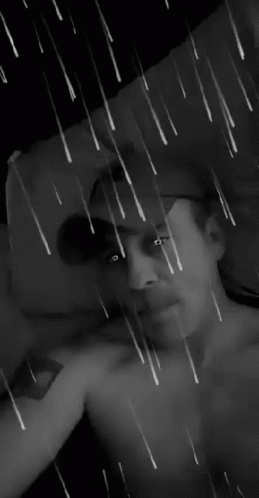 Rain Selfie GIF - Rain Selfie Black And White GIFs