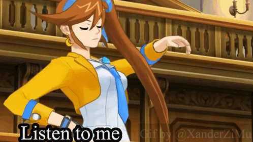 Listen To Me Ace Attorney GIF - Listen To Me Ace Attorney Ace Attorney Athena Cykes GIFs