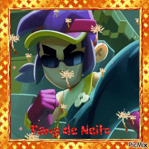a picture of a cartoon character with the words fans de neifro written on it