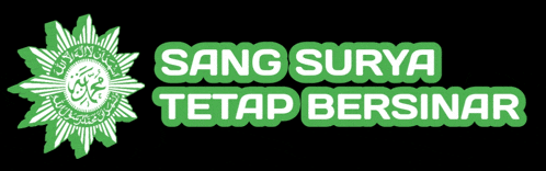 a logo for sang surya tetap bersinar with a star