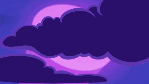 a purple background with a spotlight shining on a cloud and a dollar sign