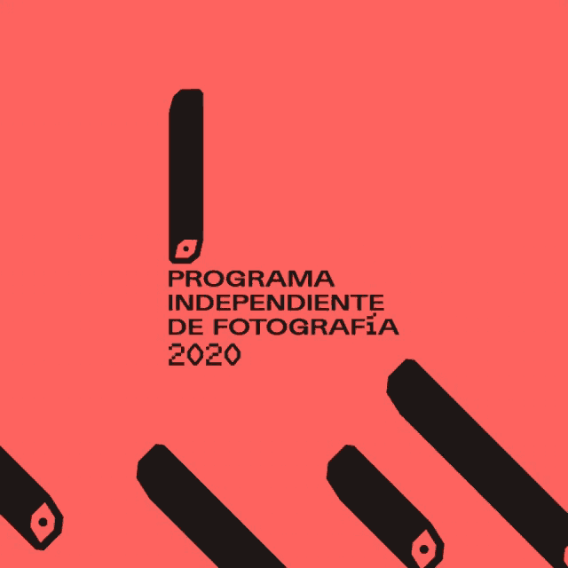 a red background with the words programa independente de fotografia 2020 on it