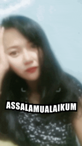 a blurry picture of a woman with the words assalamualaikum on the bottom right