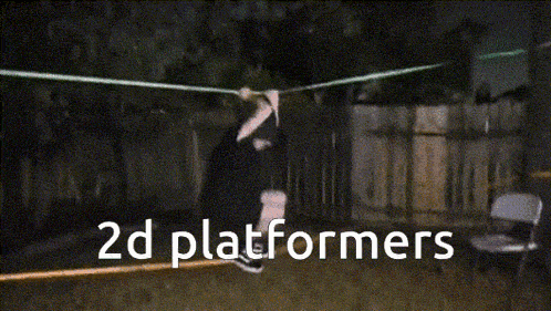 a 2d platformer is being played in a backyard