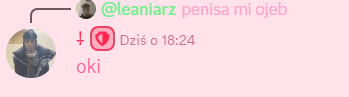 a pink background with a picture of a man and the words " leaniarz penisa mi ojeb " on it