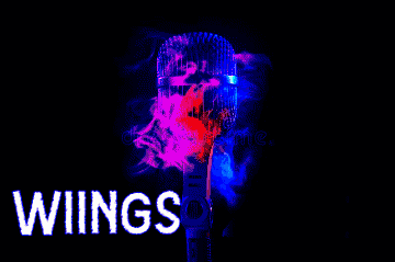 a poster with wings and a fist on it