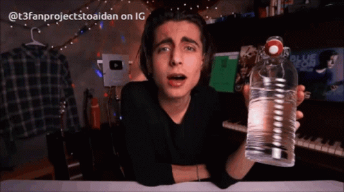 Aidan Gallagher Drink Water GIF