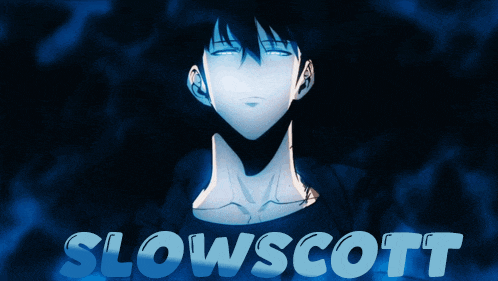 a picture of a man with the name slowscott written below him