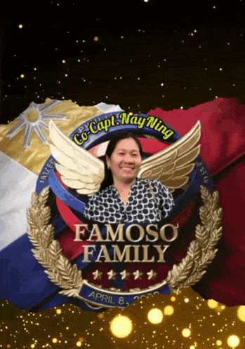 a picture of a woman with wings and the words " famoso family "