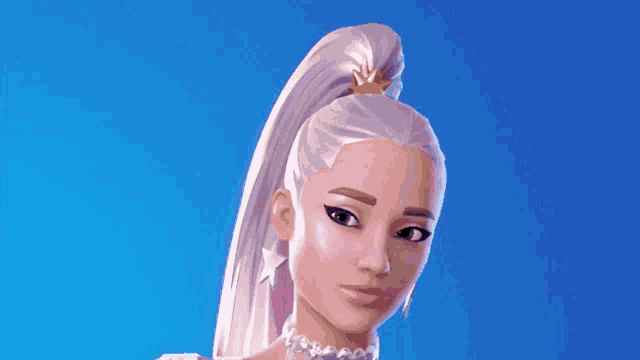 a close up of a woman 's hair with a ponytail and a crown .
