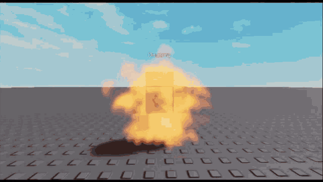 a computer generated image of a fire with the word harmony visible