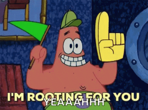 Spongebob Squarepants Patrick Star GIF - Spongebob Squarepants Patrick Star Im Rooting For You GIFs