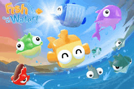 a game called fish out of water has a bunch of fish in the water