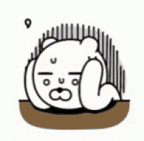 a cartoon character is laying down in the dirt with his head in the dirt .