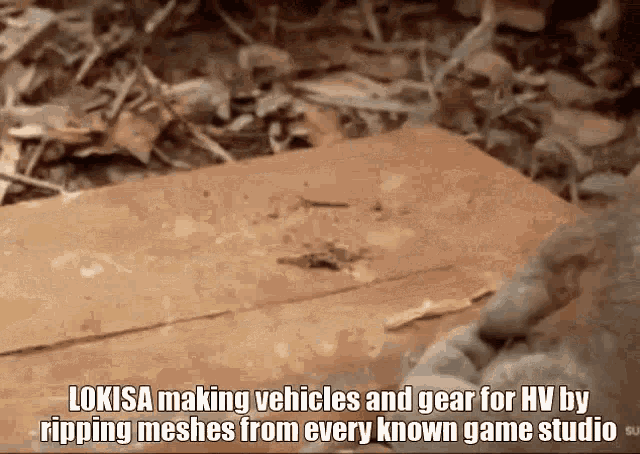 a person is making vehicles and gear for a video game by ripping meshes