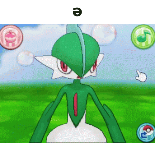 a green and white pokemon with the letter e in the upper left corner