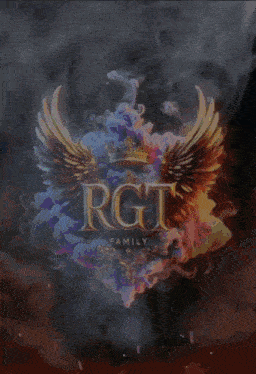 a logo for the rgt family with a lightning bolt