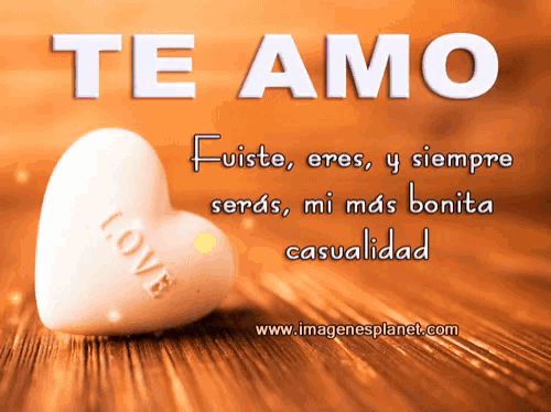 a picture of a heart with the words te amo written on it
