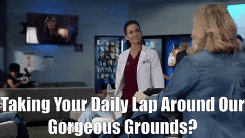 Chicago Med Natalie Manning GIF - Chicago Med Natalie Manning Taking Your Daily Lap Around Our Gorgeous Grounds GIFs