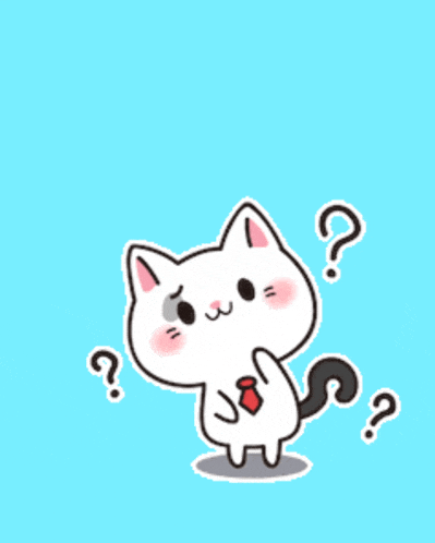 a cartoon cat with a red tie and the words apa coba on the bottom