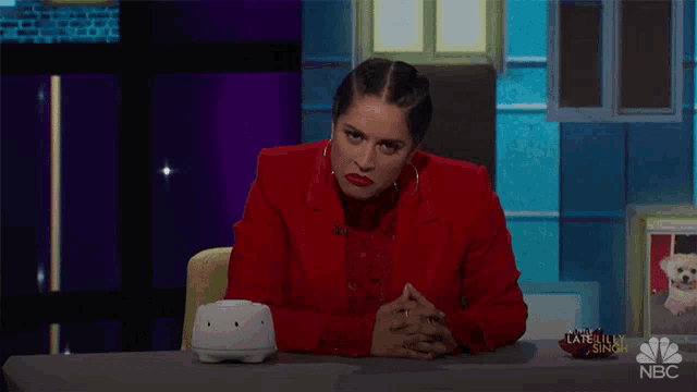 a woman in a red jacket says i don 't know what that is