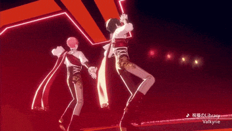 a video game called valkyrie shows two characters dancing