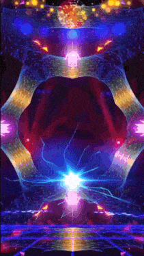 a computer generated image of a kaleidoscope with a light coming out of the middle