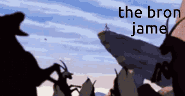 a cartoon scene with the words " the bron jame " written on the bottom