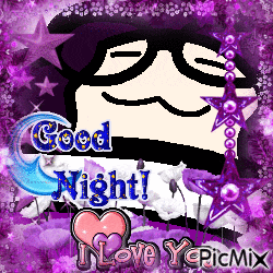 a picture that says good night love ypicmix on it