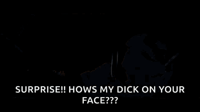 two men are looking at each other in a car rear view mirror and one of them is saying surprise ! hows my dick on your face