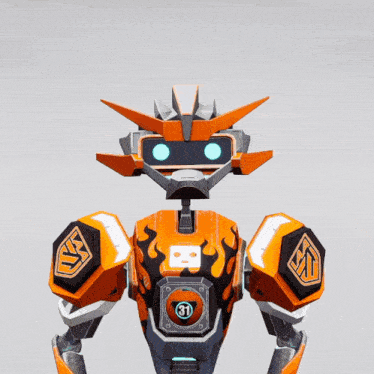 a robot with the number 31 on the back of it