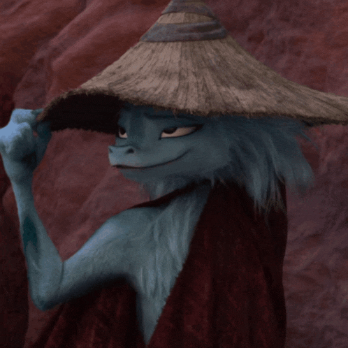 a cartoon character with a straw hat on