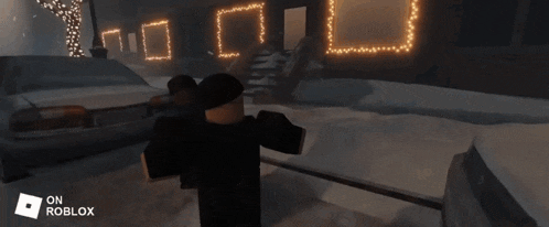 a roblox character is holding a cup of coffee in his hand