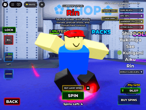 a screenshot of a roblox game with a character called rin