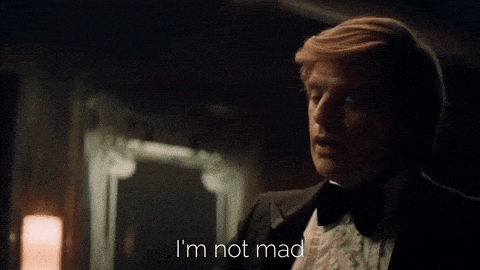 a man in a tuxedo says that he is not mad