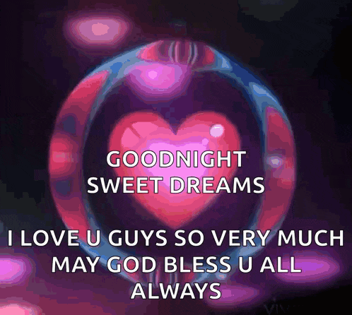 a bubble with a heart in it and the words goodnight sweet dreams