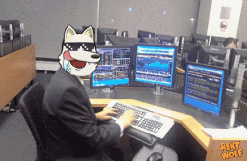 Rekt Wolf Crypto Nft GIF - Rekt Wolf Crypto Nft Stock Market GIFs