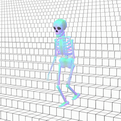 Skeleton Stairs GIF - Skeleton Stairs On My Way GIFs