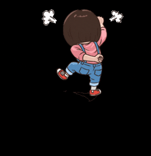 a cartoon of a girl with the words bodo amat daah above her