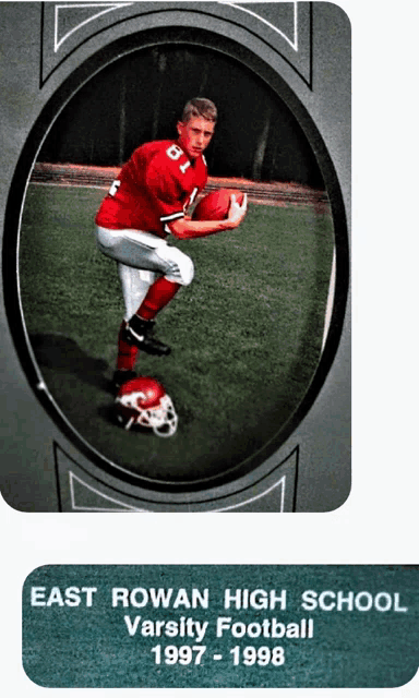 a picture of a football player from east rowan high school in 1997-1998