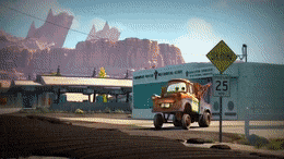 a tow truck is parked in front of a building with a sign that says 25