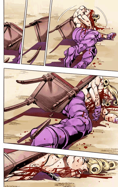 a page from a comic book shows a woman laying on the floor