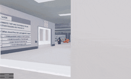 a computer generated image of a room with a red s on the floor