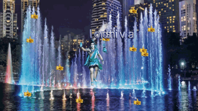 Lord Shiva Water Fountain GIF - Lord Shiva Water Fountain Flowers GIFs