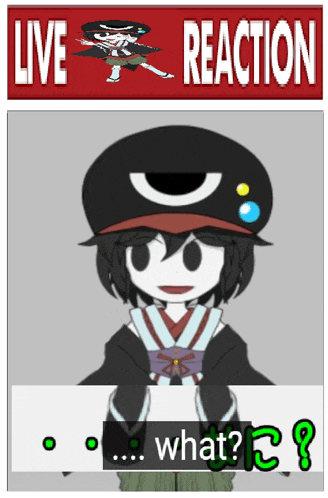 a poster that says live reaction with a cartoon character on it