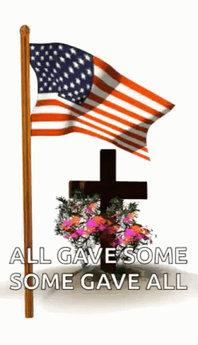 Happy Memorial Day American Flag GIF - Happy Memorial Day American Flag Cross GIFs
