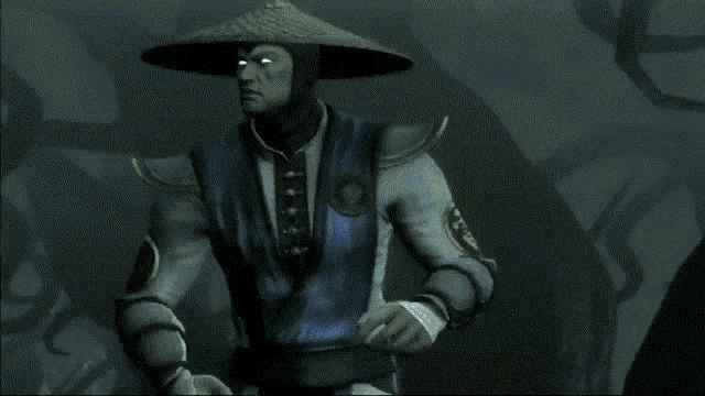 a man in a hat is holding a blue object